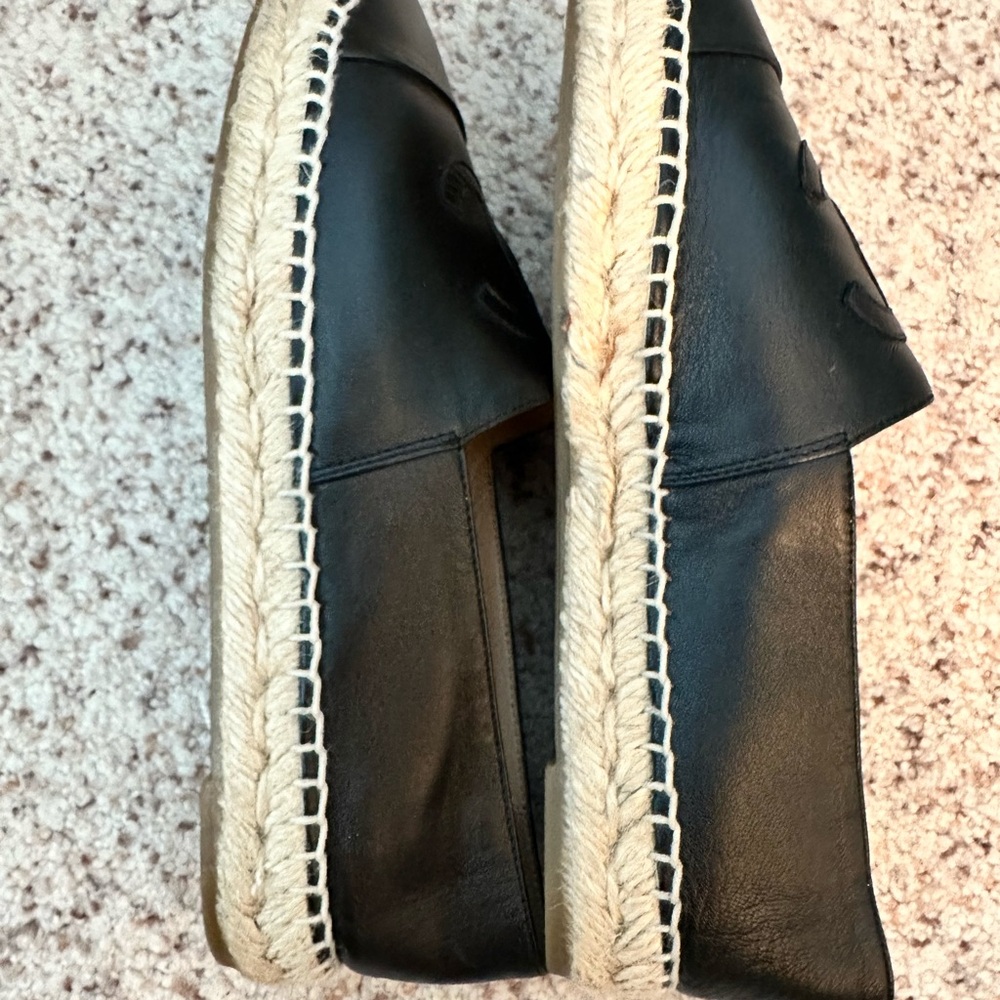 CHANEL Black Leather Espadrilles - Picture 4 of 5